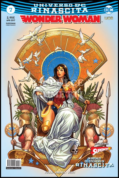 SUPERMAN L'UOMO D'ACCIAIO # 39 - WONDER WOMAN 7 - RINASCITA + STICKERS